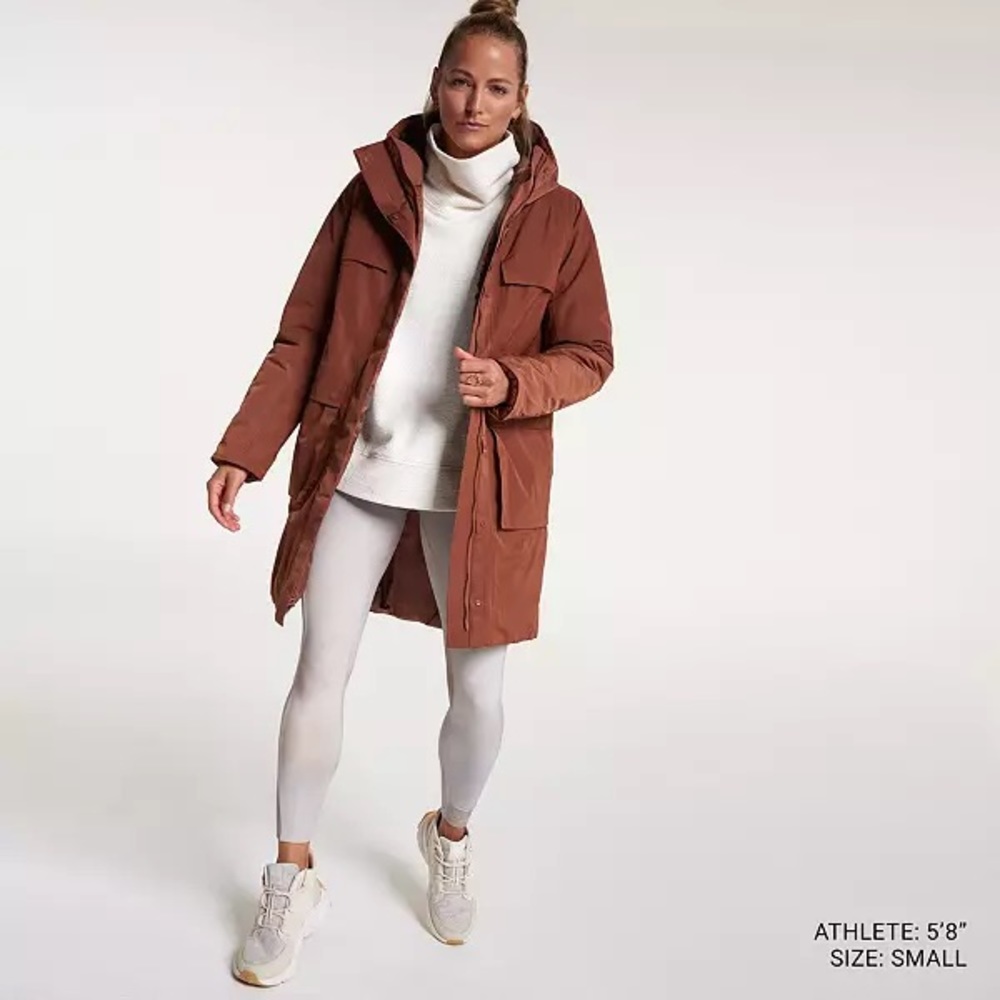 NWT! CALIA Hooded Parka - Waterproof Coat - Rocky Mountain Brown - Small S